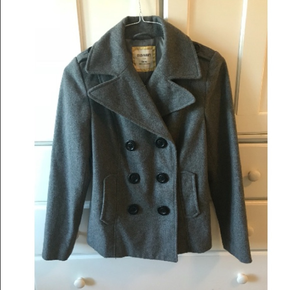 Grey pea coat